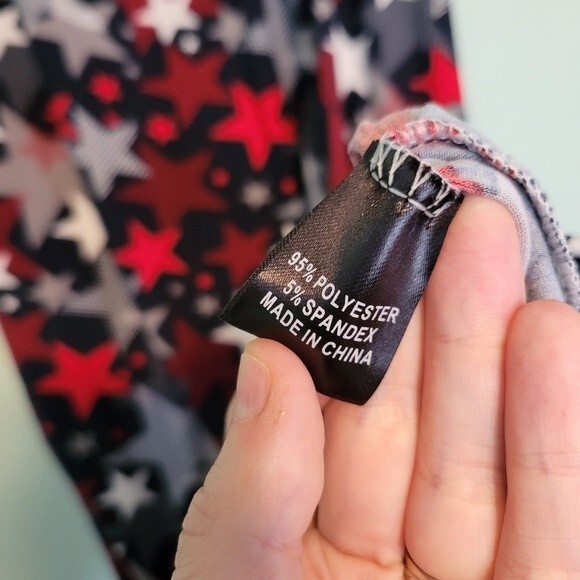 8 of Hearts Star Print Patriotic American Dress Size 3X - Picture 5 of 5